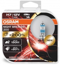 Polttimopari OSRAM H7 Night Breaker +200%