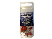 Autoline Laattaliitin Punainen 6,3mm NAARAS  10kpl
