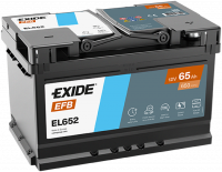 EXIDE Start-Stop Efb EL652 / 12V, 65Ah, 650A / 278x175x175 - +