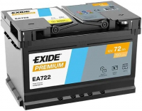 EXIDE Premiun Akku 12V, 72Ah/720A / 278 x 175  x 175 (+/-)