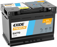 EXIDE Premium EA770 / 12V, 77Ah, 760A / 278x175x190 - +