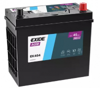 EXIDE Agm EK454 / 12V, 45Ah, 380A / 238x127x227 - +
