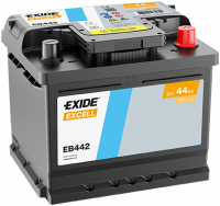 EXIDE Excell EB442 / 12V, 44Ah, 420A / 207x175x175 - +