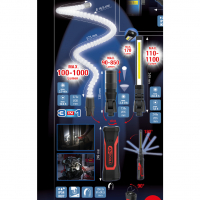 KS TOOLS eQi UltimateBEAM 3-in-1 Pikalukittava työvalosarja, 4 osaa