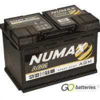 NUMAX Agm Start-Stop-akku 096 / 12V, 70Ah, 760A / 278x175x190