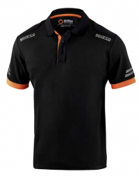 Sparco Toledo Tech Polo pikeepaita Musta/Oranssi