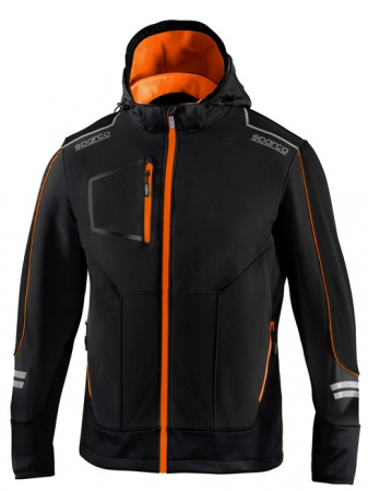Sparco York tech Soft-Shell Takki Musta/Oranssi