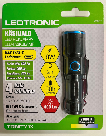 LEDTRONIC Trinity 1x TASKULAMPPU 8W – kompakti, tehokas ja monipuolinen