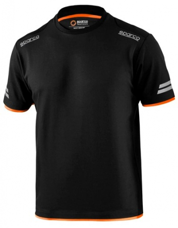 Sparco Tucson Tech työ T-Paita Musta/Oranssi