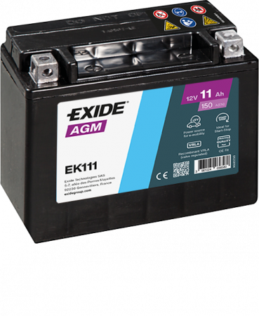 Exide Start&Stop apuakku AGM 12V, 11Ah, 150A / 150 x 90 x 130 +/-