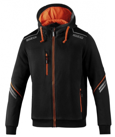 Sparco Colorado Tech Hooded Huppari musta/oranssi