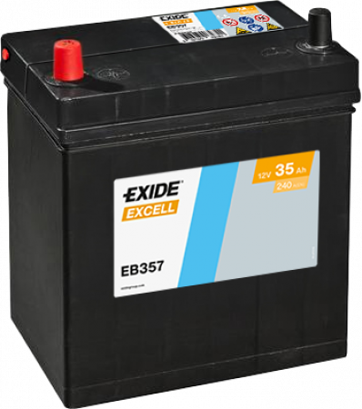 EXIDE Excell EB357 / 12V, 35Ah, 240A / 187x127x220 + -