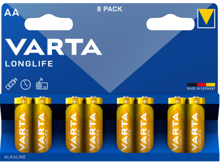 VARTA Longlife AA -ALKALIPARISTO, 8kpl