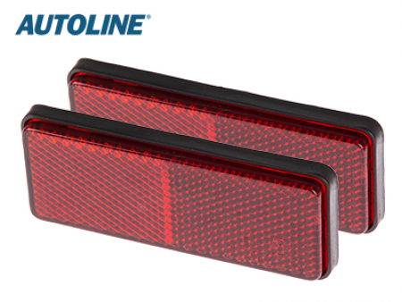 AUTOLINE Heijastinpari PUNAINEN  96x38mm LIIMALLA