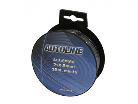 Autoline Autojohto Musta 2x0,50mm2 10m