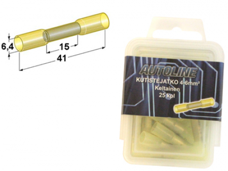 Autoline KUTISTEJATKO 4-6mm2 Keltainen  25kpl