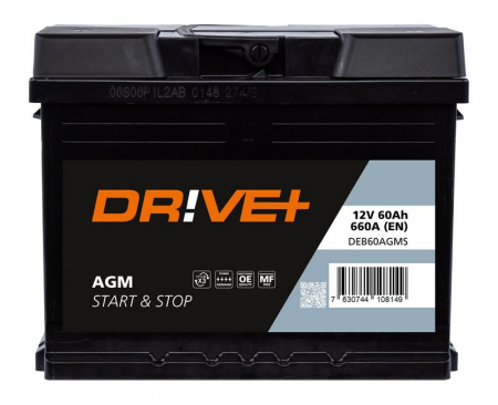 DRIVE+ AKKU 60AH AGM / 242×175×190