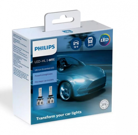 Polttimopari PHILIPS LED 12/24V H11 ULTINON ESSENTIAL