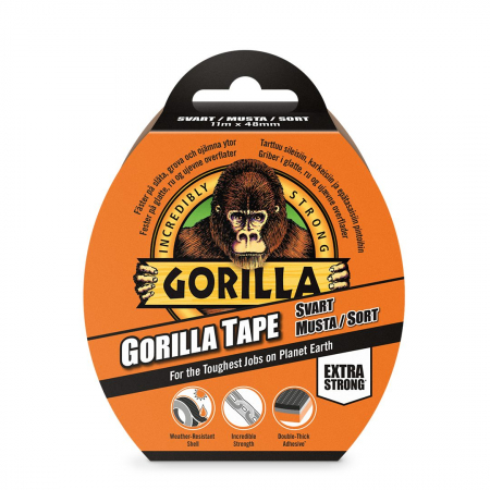 GORILLA Teippi  MUSTA 11m