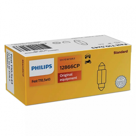 Polttimo PHILIPS FESTOON T10,5X43 12V 10W SV8,5