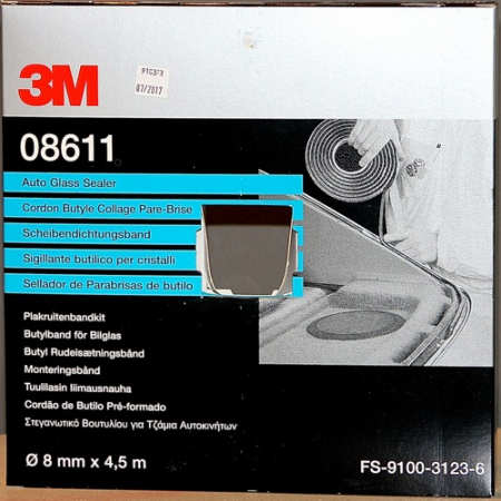 3M Tiivisteteippi TUULILASI 8mm x 4,6m