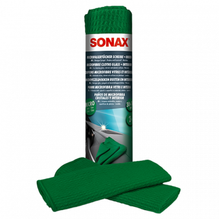 SONAX Mikrokuituliina ikkuna- ja peilipinnoille 2-pack